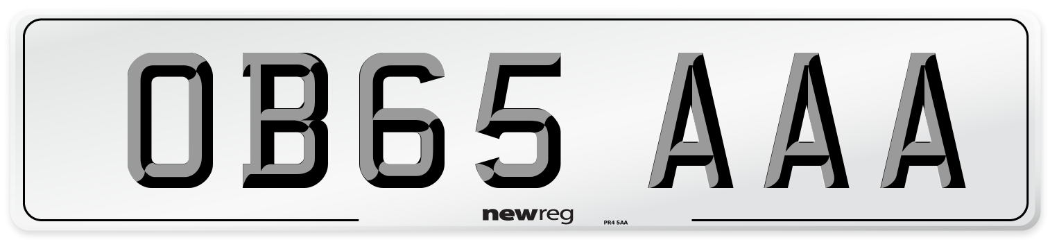 OB65 AAA Number Plate from New Reg